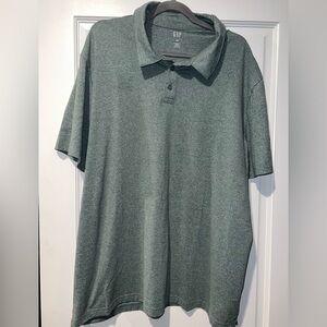 GAP Men's Green Moisture Wicking Stretch Polo Shirt